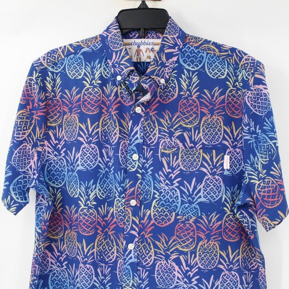 chubbies shirt‎ men's Medium Pineapple print pride month rainbow short sleeve - Picture 2 of 10